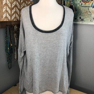 JAMES PERSE Linen Blend Fine Silky Knit Sweater